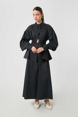 Balon Kol Jile Takım Siyah - 1