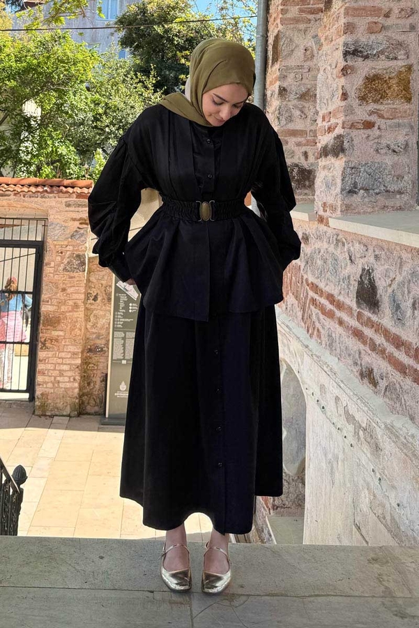 Balon Kol Jile Takım Siyah - 3