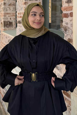 Balon Kol Jile Takım Siyah - 2