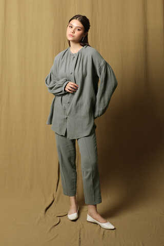 Balon Kol Müslin Takım Antrasit - 1