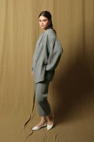 Balon Kol Müslin Takım Antrasit - 5