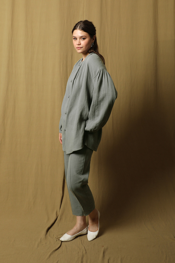 Balon Kol Müslin Takım Antrasit - 5