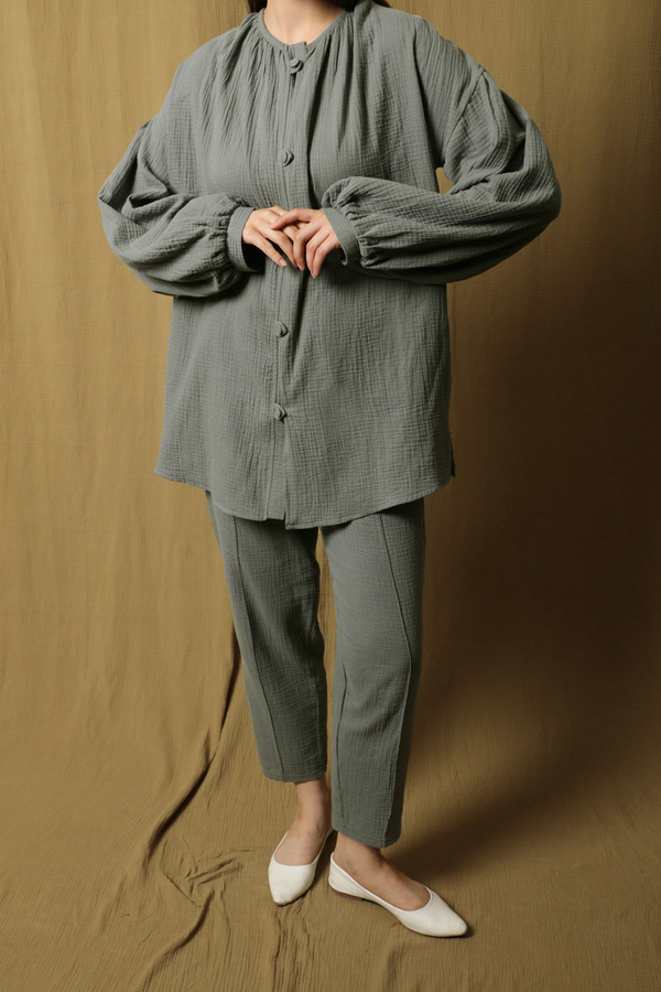 Balon Kol Müslin Takım Antrasit - 3