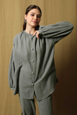 Balon Kol Müslin Takım Antrasit - 2