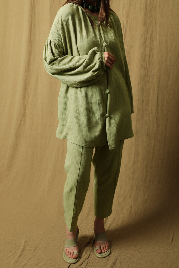 Balon Kol Müslin Takım Mint - 5