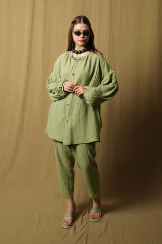 Balon Kol Müslin Takım Mint - 2