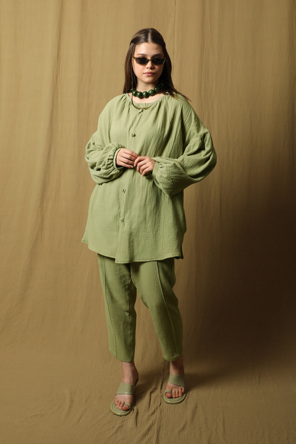 Balon Kol Müslin Takım Mint - 2