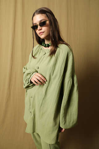 Balon Kol Müslin Takım Mint - 3