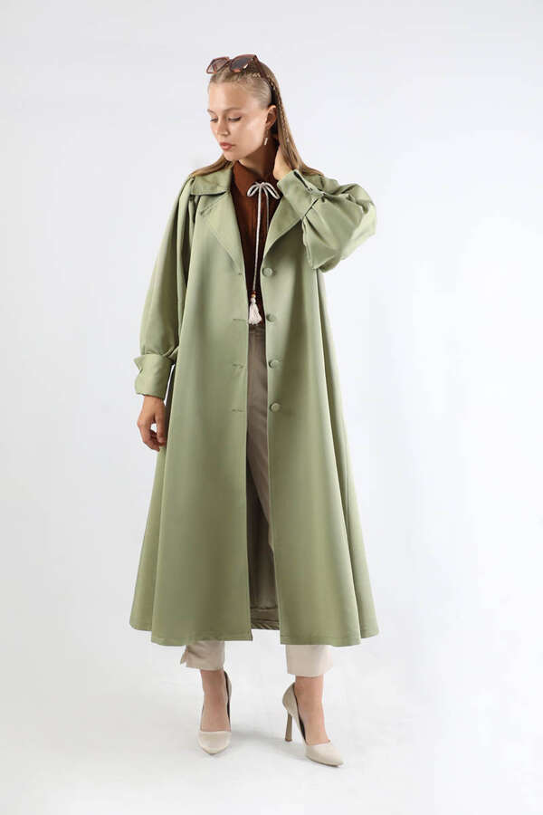 Balon Kol Trençkot Mint - 1