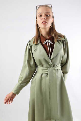 Balon Kol Trençkot Mint - 2