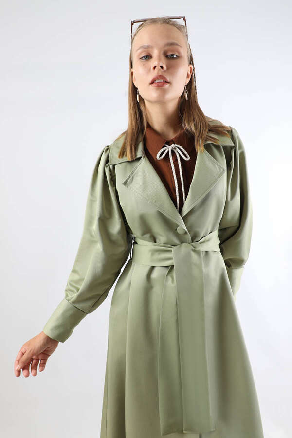 Balon Kol Trençkot Mint - 2