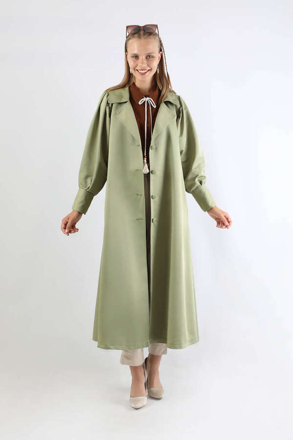 Balon Kol Trençkot Mint - 3