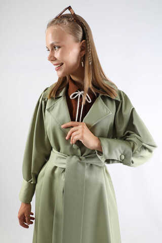 Balon Kol Trençkot Mint - 4