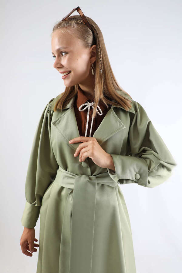 Balon Kol Trençkot Mint - 4