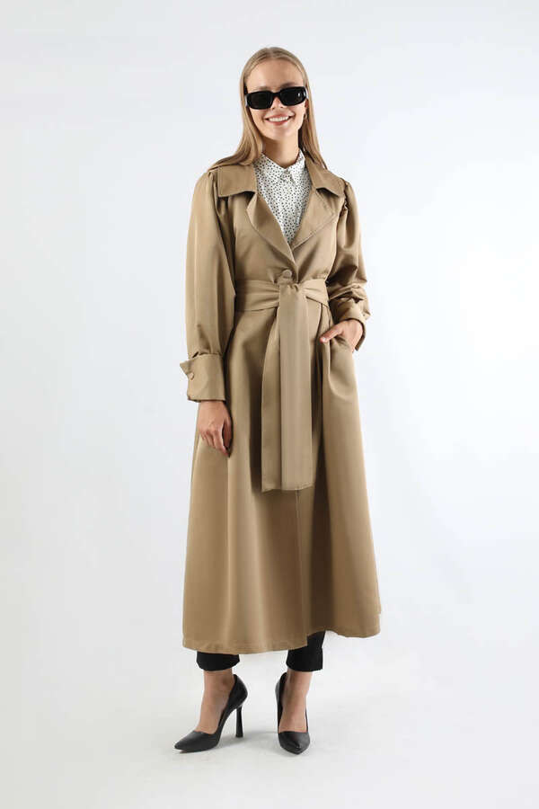 Balon Kol Trençkot Taş - 1