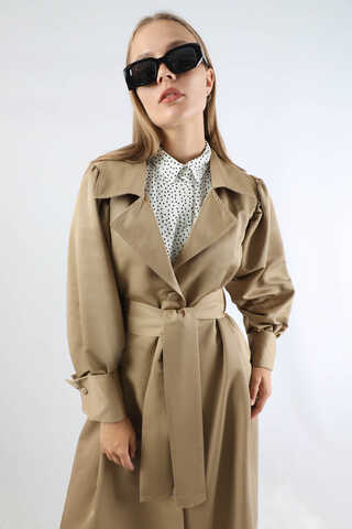 Balon Kol Trençkot Taş - 2