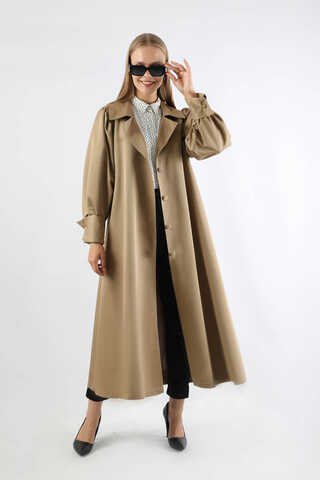 Balon Kol Trençkot Taş - 3