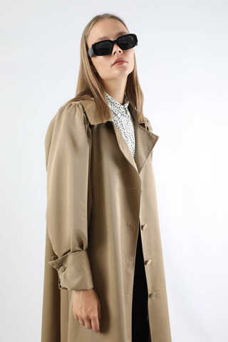 Balon Kol Trençkot Taş - 4