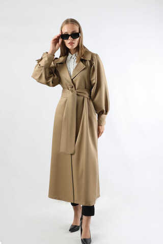 Balon Kol Trençkot Taş - 5