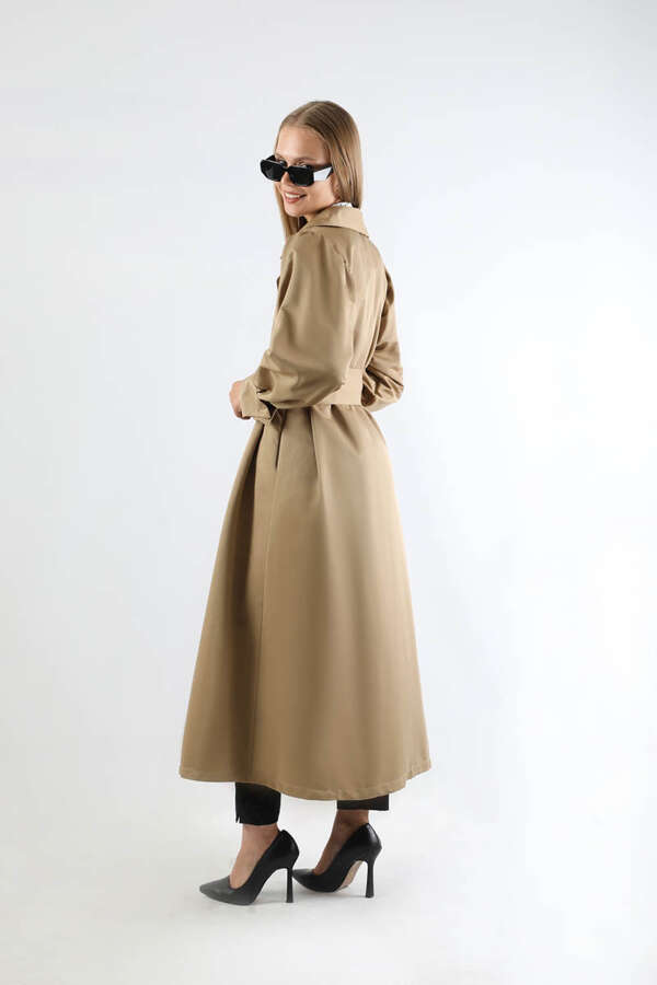 Balon Kol Trençkot Taş - 6