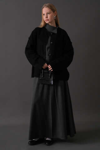 Basic Knit Cardigan Black - 1