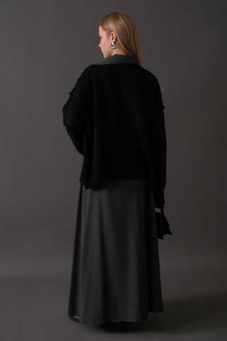 Basic Knit Cardigan Black - 11