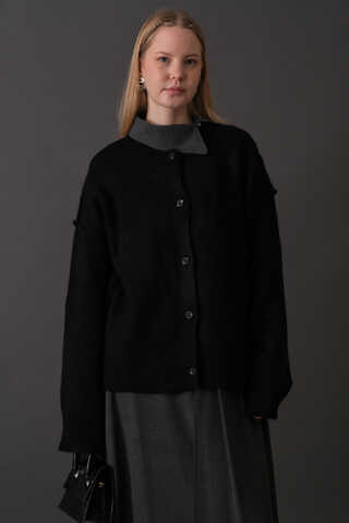 Basic Knit Cardigan Black - 6