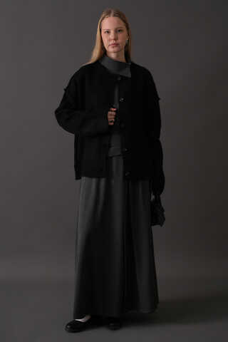 Basic Knit Cardigan Black - 7