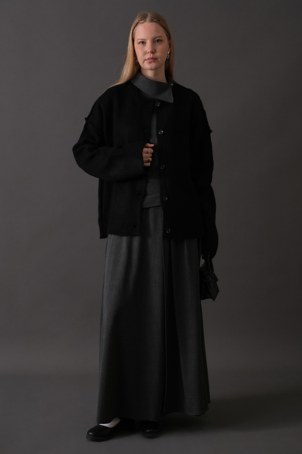 Basic Knit Cardigan Black - 7