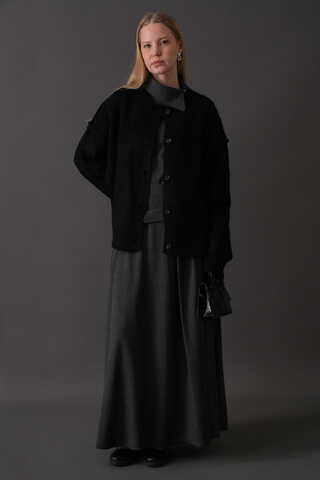 Basic Knit Cardigan Black - 8