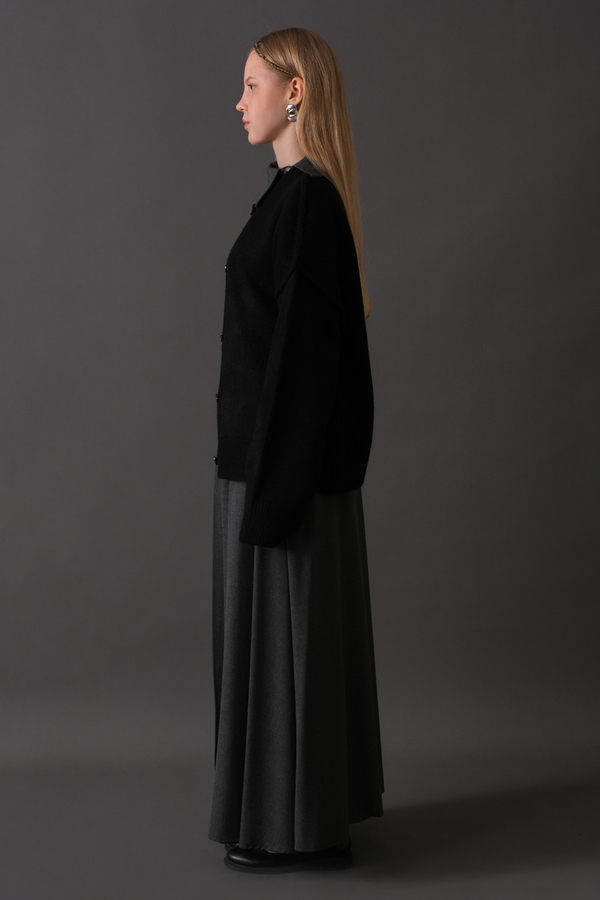 Basic Knit Cardigan Black - 9