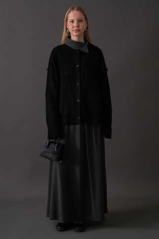 Basic Knit Cardigan Black - 10