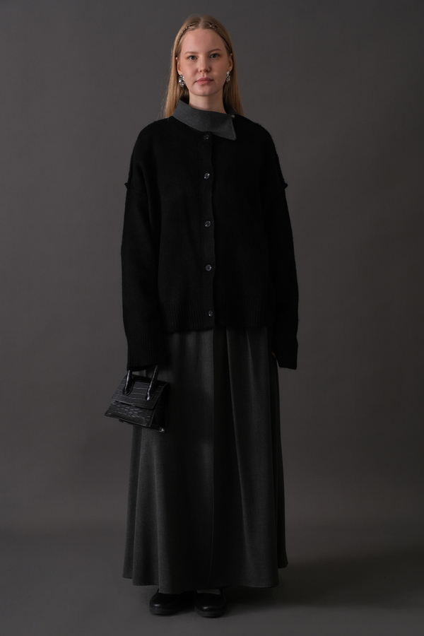 Basic Knit Cardigan Black - 10