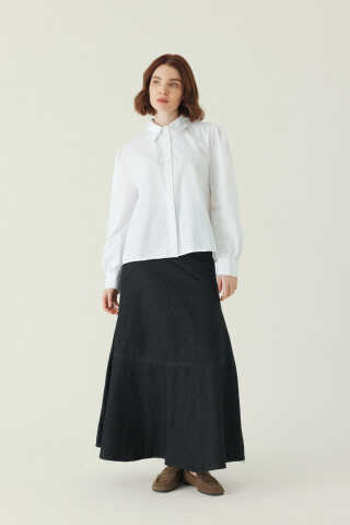 Basic Poplin Gömlek Beyaz - 1