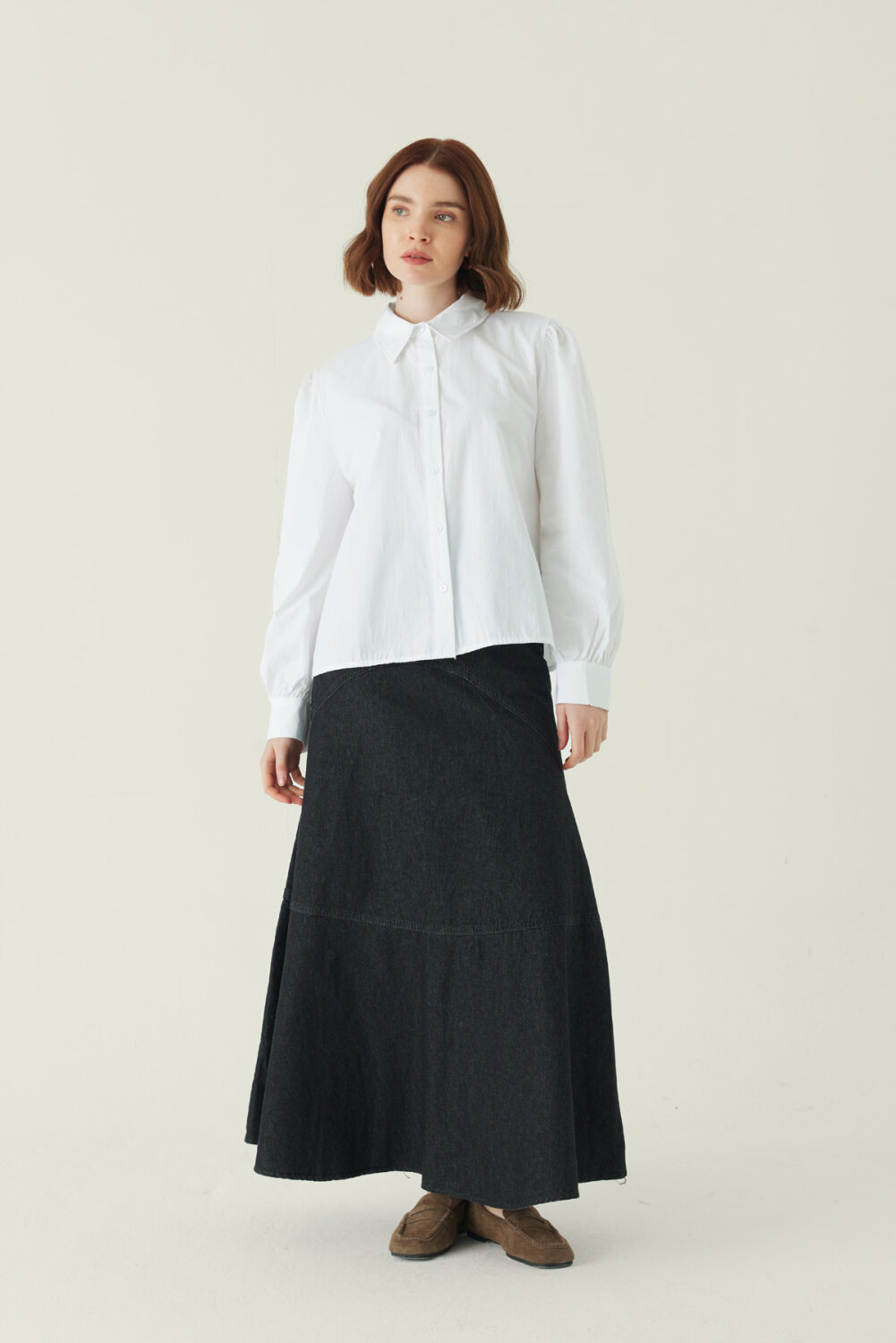 Basic Poplin Gömlek Beyaz - 1