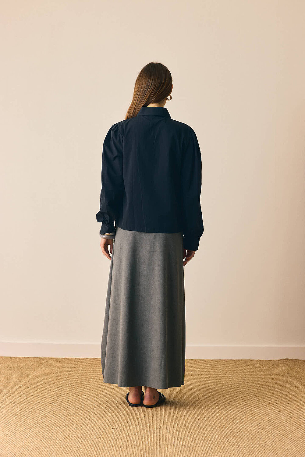 Basic Poplin Gömlek Siyah - 5