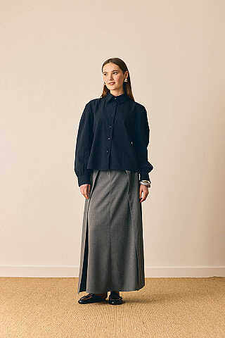 Basic Poplin Gömlek Siyah - 3