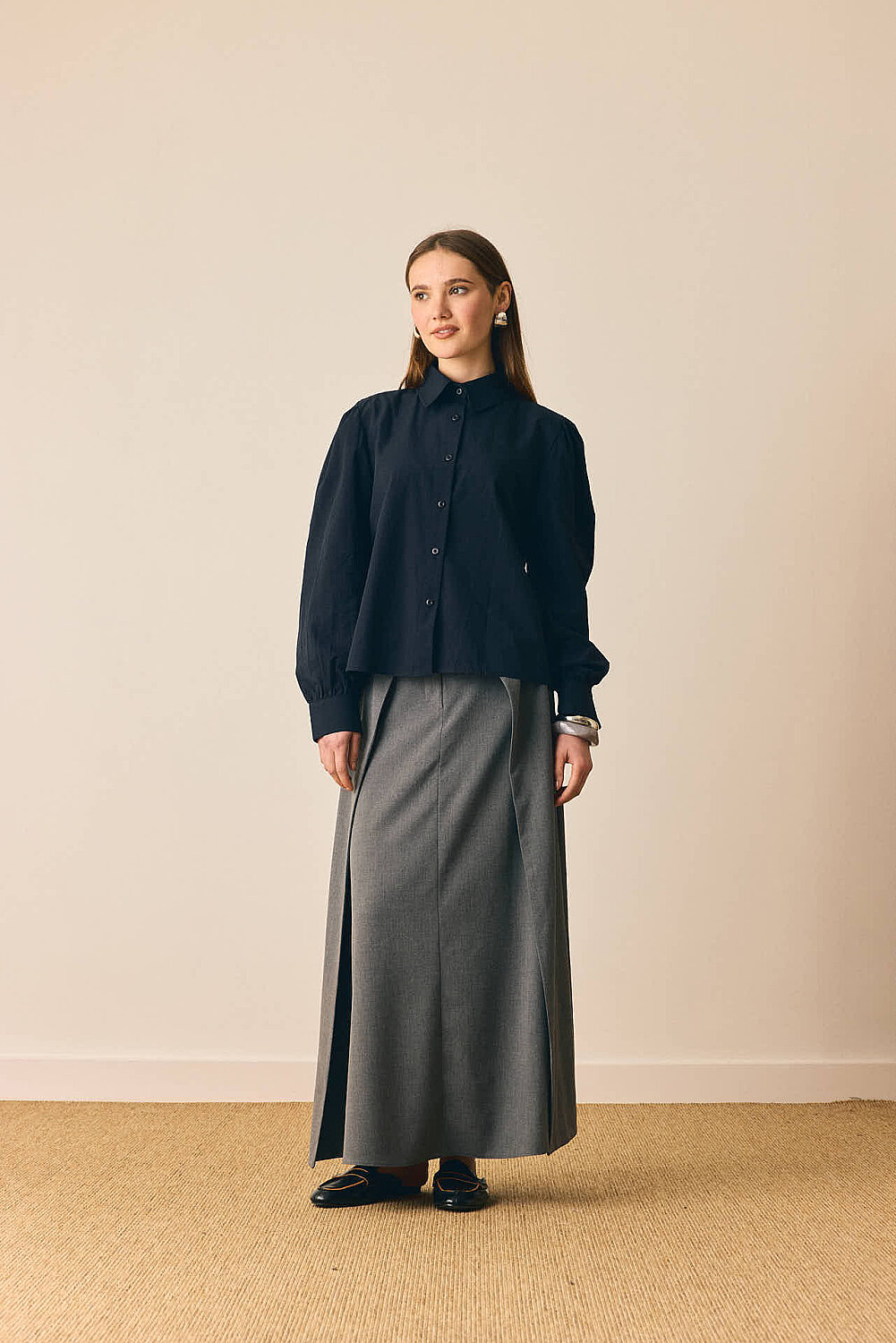 Basic Poplin Gömlek Siyah - 3