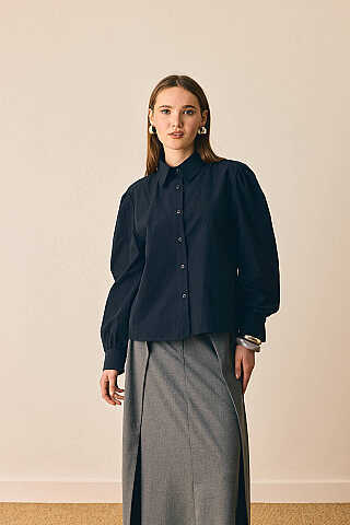 Basic Poplin Gömlek Siyah - 2