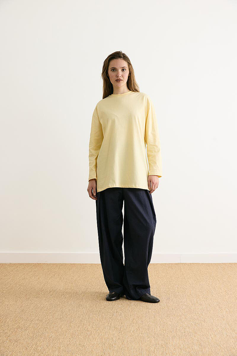 Basic Tişört Açık Sarı