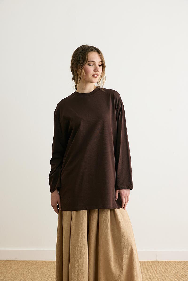 Basic Tişört Kahverengi