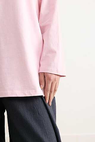 Basic Tişört Toz Pembe - 5
