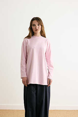 Basic Tişört Toz Pembe - 4