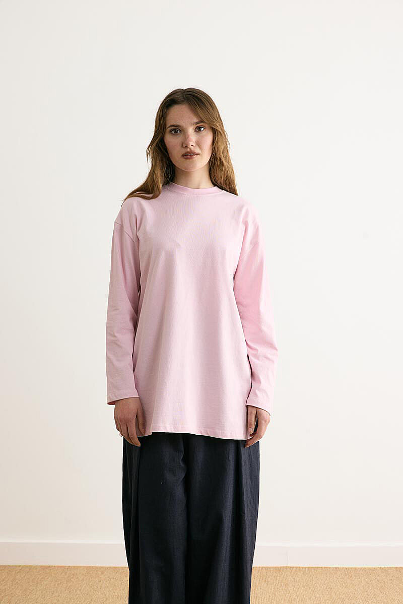 Basic Tişört Toz Pembe - 4
