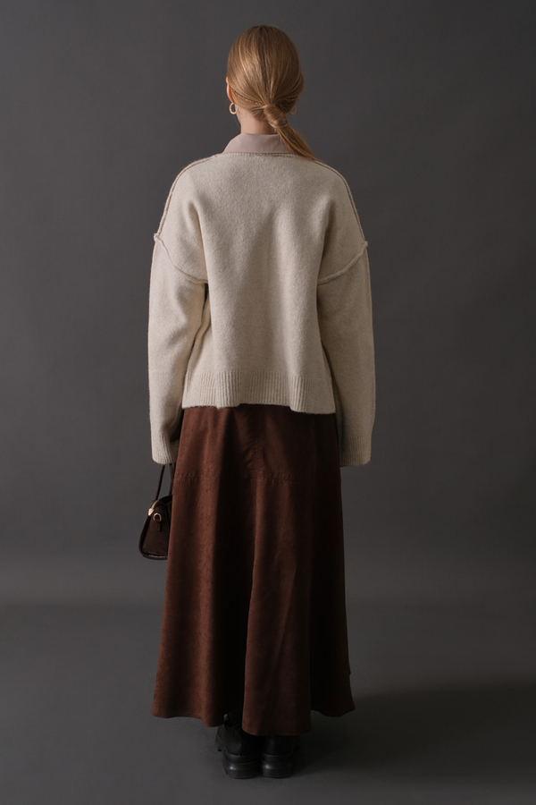 Basic Triko Hırka Taş - 12