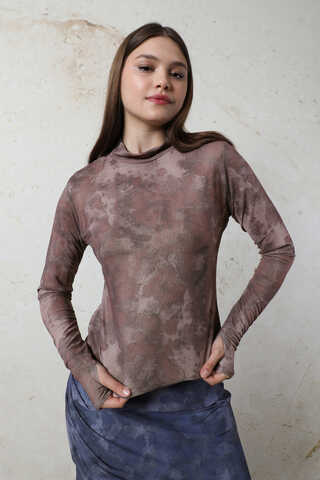 Batik Desenli Body Bordo - 2