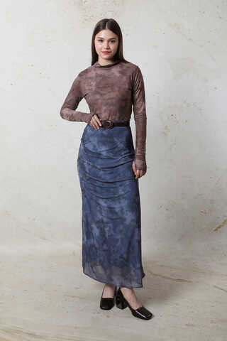 Batik Desenli Body Bordo - 4