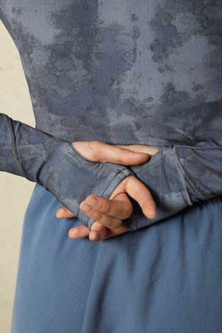 Batik Desenli Body Mavi - 6