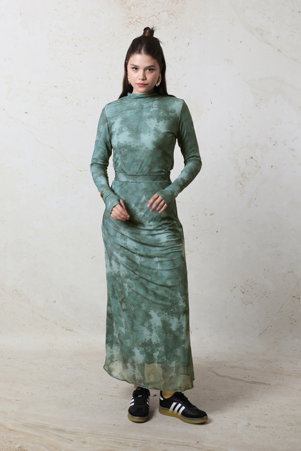 Batik Desenli Body Mint 