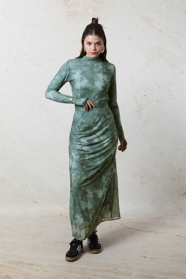 Batik Desenli Body Mint - 4